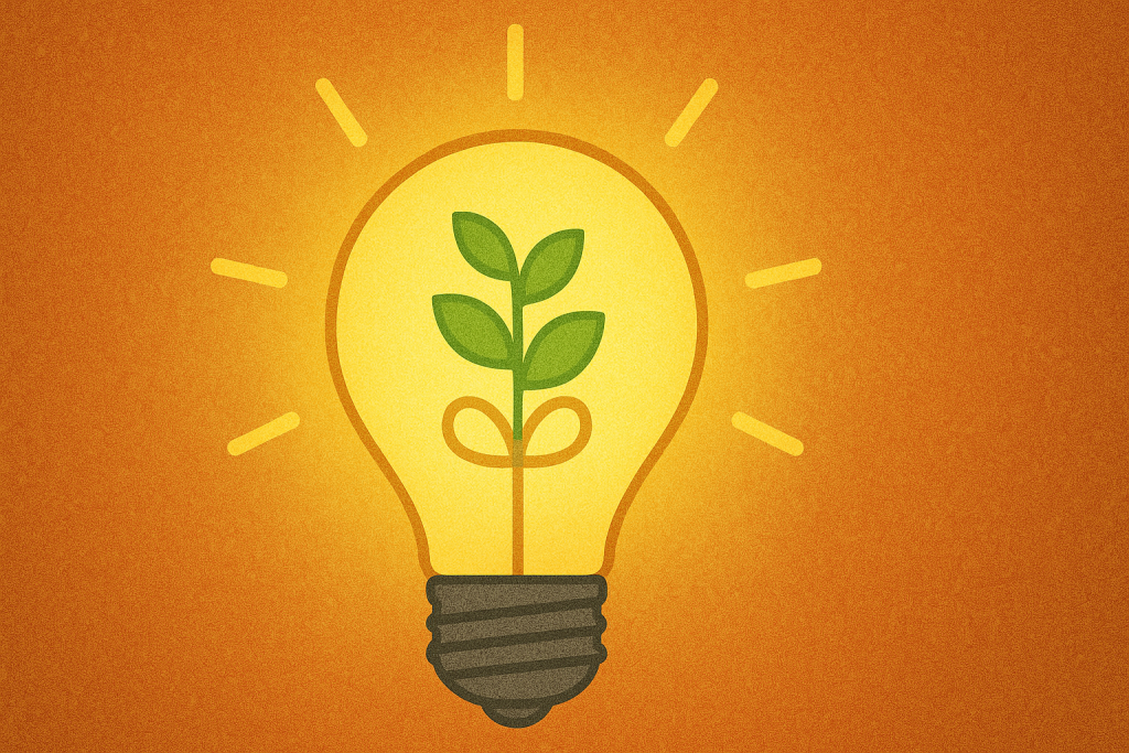 Glowing lightbulb representing improved memory and mental potential. 